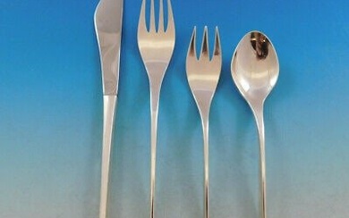 Vision by International Sterling Silver Flatware Set Service 34 Pieces Modern