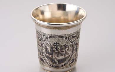 Vodka beaker , 84 silver, Russia Moscow, probably 1852-1896, Tula,...
