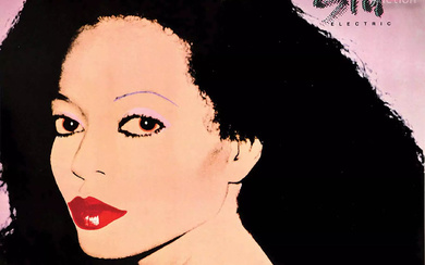 WARHOL ANDY Diana Ross 1982 Silk Electric.Affiche de la Pochette de ce célèbre Album