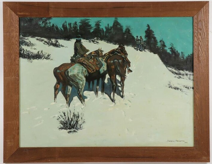 WESTERN PAINTING AFTER FREDERIC REMINGTON