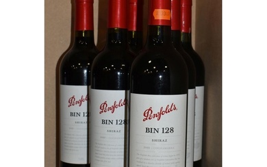 WINE, Six Bottles of PENFOLDS BIN 128 SHIRAZ COONAWARA 2009 ...