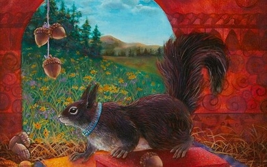 Wendy Vaughan Fantasy Painting of Squirrel 2001