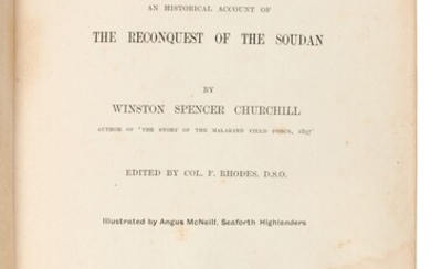Winston Churchill | The River War, first edition, signed by the Aga Khan