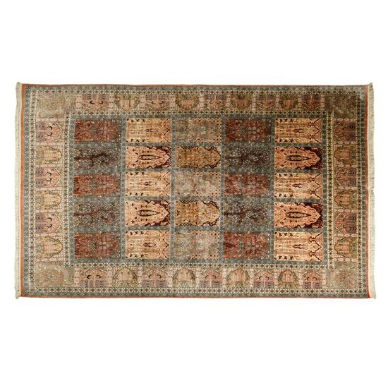 Woven Silk Large Vintage 86x120" Persian Style Rug