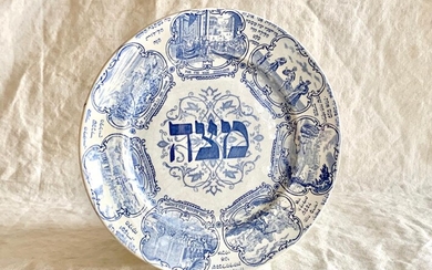 Ceramic Seder plate, England