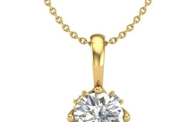 0.62 ctw VS/SI Diamond Stud Necklace 18k Yellow Gold