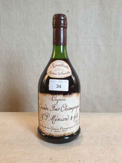 1 bottle 70 cl Cognac Grande Fine Champagne Cuvée Ancestrale...
