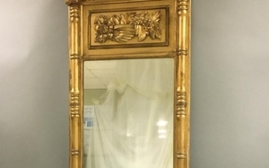 Classical Carved Gilt-gesso Split-baluster Tabernacle Mirror