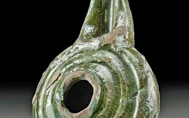 10th C. Persian Glazed Pottery Oil Lamp