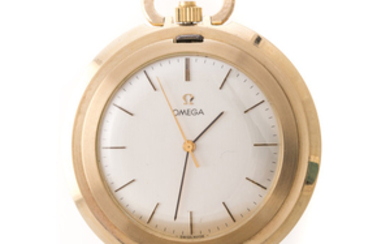 A Gent's 14K Omega Pocket Watch