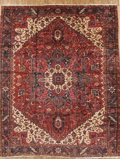 12 x 15 Semi-Antique Persian Heriz Rug