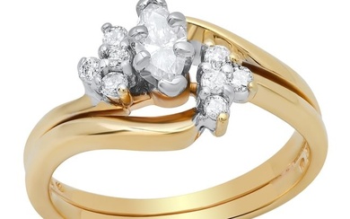14K Yellow Gold Setting with 0.32tcw Diamond Ladies Ring