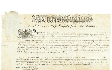 1795 THOMAS MIFFLIN Signed Huge Vellum Land Grant