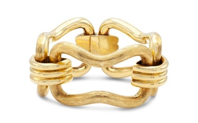 18K Karat Gold Big Links Bracelet