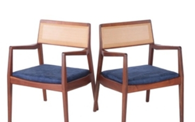 Pair of Jens Risom C-140 "Playboy" Arm Chairs