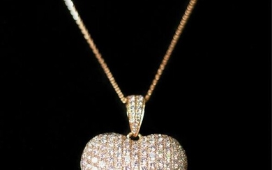 18k RG & 2.71ctw Diamond Pendant Necklace Modani Jewels