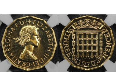 1970 Brass threepence, NGC PF67, George VI. n/FDC. A proof o...