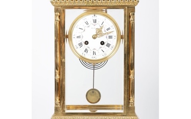 19TH-CENTURY FRENCH ORMOLU MARBLE CLOCK