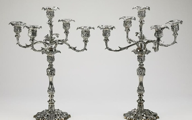 (2) Candelabra in the Renaissance Revival style