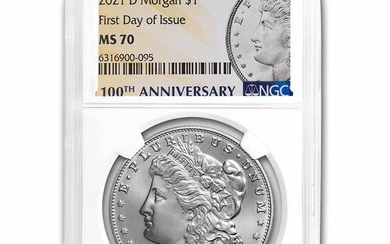 2021-D Silver Morgan Dollar MS-70 NGC (First Day of Issue)