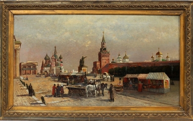 IVAN SOUTCLOFF RUSSIAN FEDERATION ARTIST OIL ON CANVAS 20 36 RED SQUARE