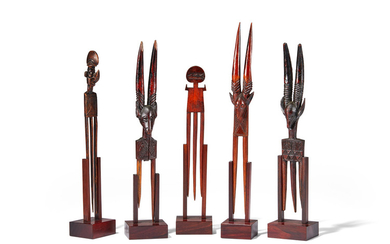 Group of Five Yaka Combs, Democratic Republic of the Congo
