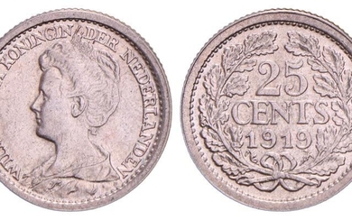 25 Cent Wilhelmina 1919. FDC -.