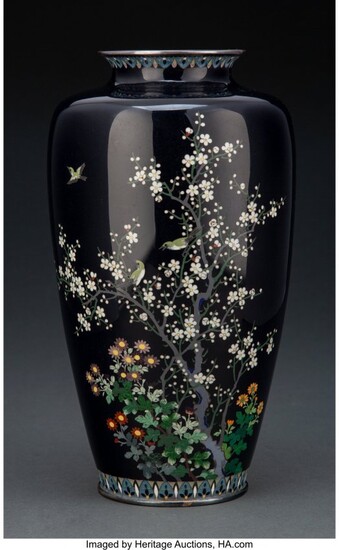 25334: A Japanese Cloisonné Vase Attributed to Hayashi