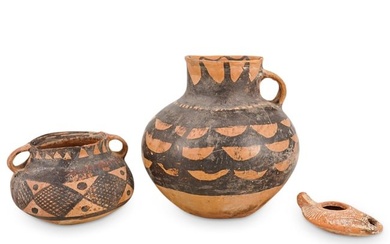 (3) Pre-Columbian Terracotta Pottery Vessels