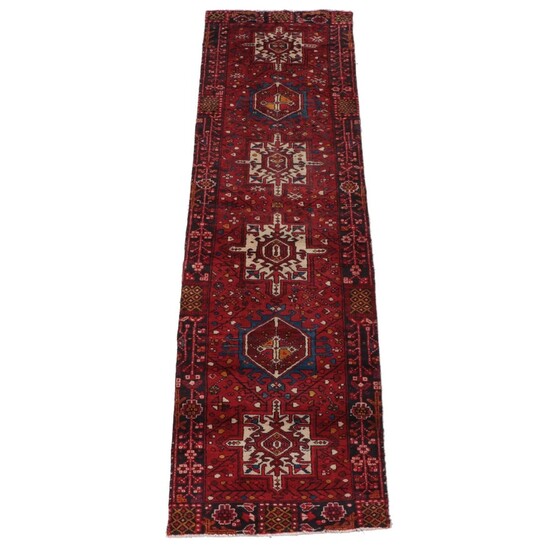 3' x 10'4 Hand-Knotted Persian Karaja Carpet Runner