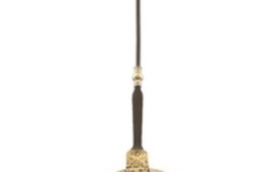 A 17th century Dutch brass warming pan, with an ir…