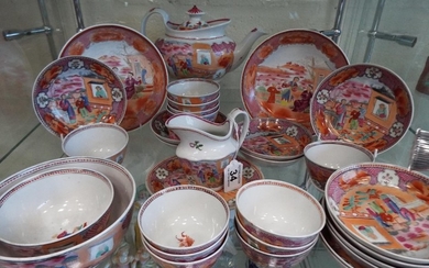 31 pce 19th cent Handpainted chinese teaset. Amazing condition.
