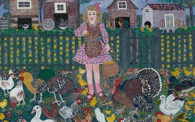 Albina Felski Girl in Barnyard