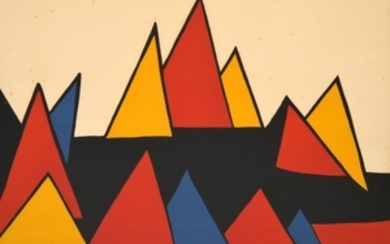 Alexander Calder (1898-1976) - Alexander Calder "Mountains" Lithograph, Signed