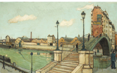 Alphonse Lon Quizet (18851955) Vue de la passerelle de la...