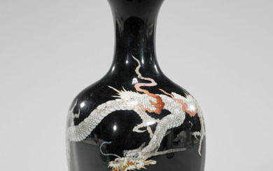 Antique Japanese Cloisonne Enamel 'Dragon' Vase