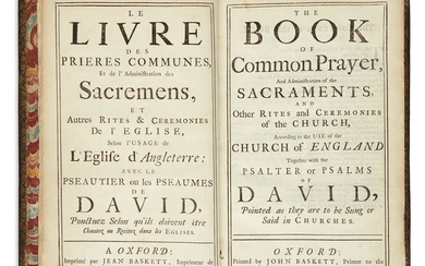 (BOOK OF COMMON PRAYER.) Le Livre des Prières Communes . . . The...