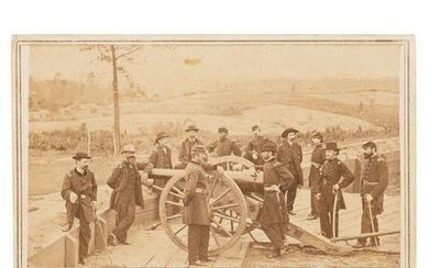 CDV of W.T. Sherman and Staff Outside Atlanta