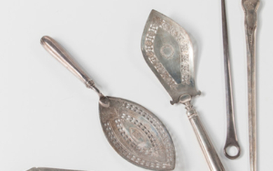 Five George III Sterling Silver Serving Pieces