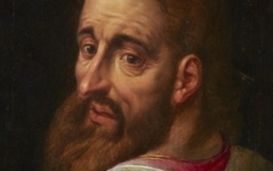 Flemish School 17th century - Bearded Man looking over his Shoulder