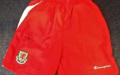 Football Gareth Bale signed Wales shorts. Good Condition. All signed pieces come with a Certificate of Authenticity. We combine...