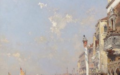 Franz Richard Unterberger (Austrian, 1837-1902), Canale della Giudecca in Venedig