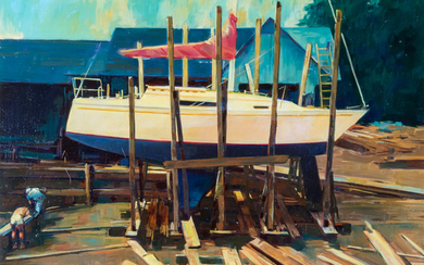 Frederick Widlicka, (American, 1907-1994) - Boat Yard