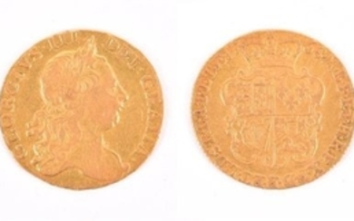 GEORGE III, 1760-1820. GUINEA, 1768 Obv: Laureate bust right. Rev: Crowned shield. AVF. (1 coin)