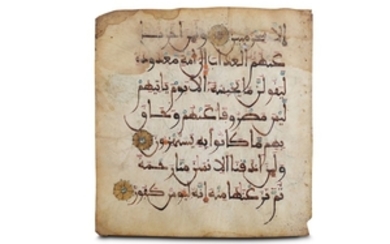 A LOOSE FOLIO FROM A MAGHRIBI QUR'AN North...