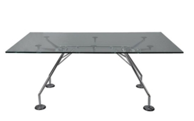 Norman Foster for Tecno, a glass topped Nomos table