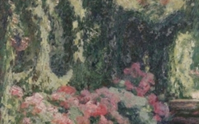 Octave GUILLONNET 1872-1967 Massif de fleurs - 1924