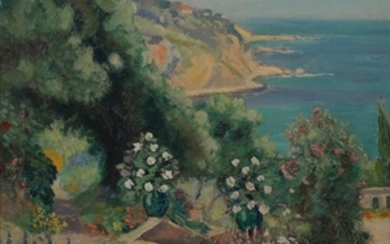 PIERRE BERTRAND (1884 1975) Jardin à Tanger Maroc …