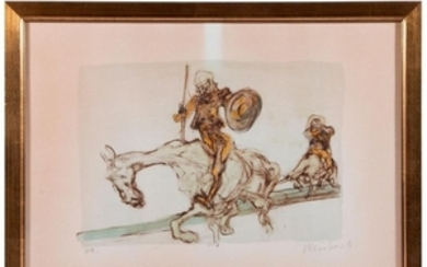 A print of Don Quixote by Claude Weisbuch (1927-2014).
