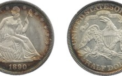 Seated Liberty Half Dollar, 1890, PCGS MS 66 CAC